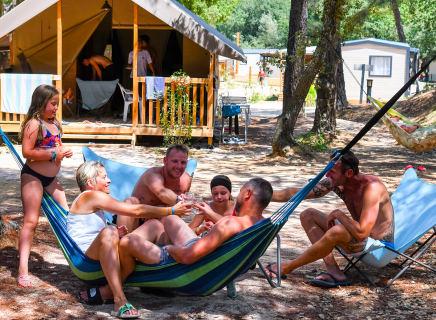 Hamaca en el camping