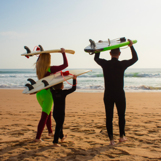 surf en familia